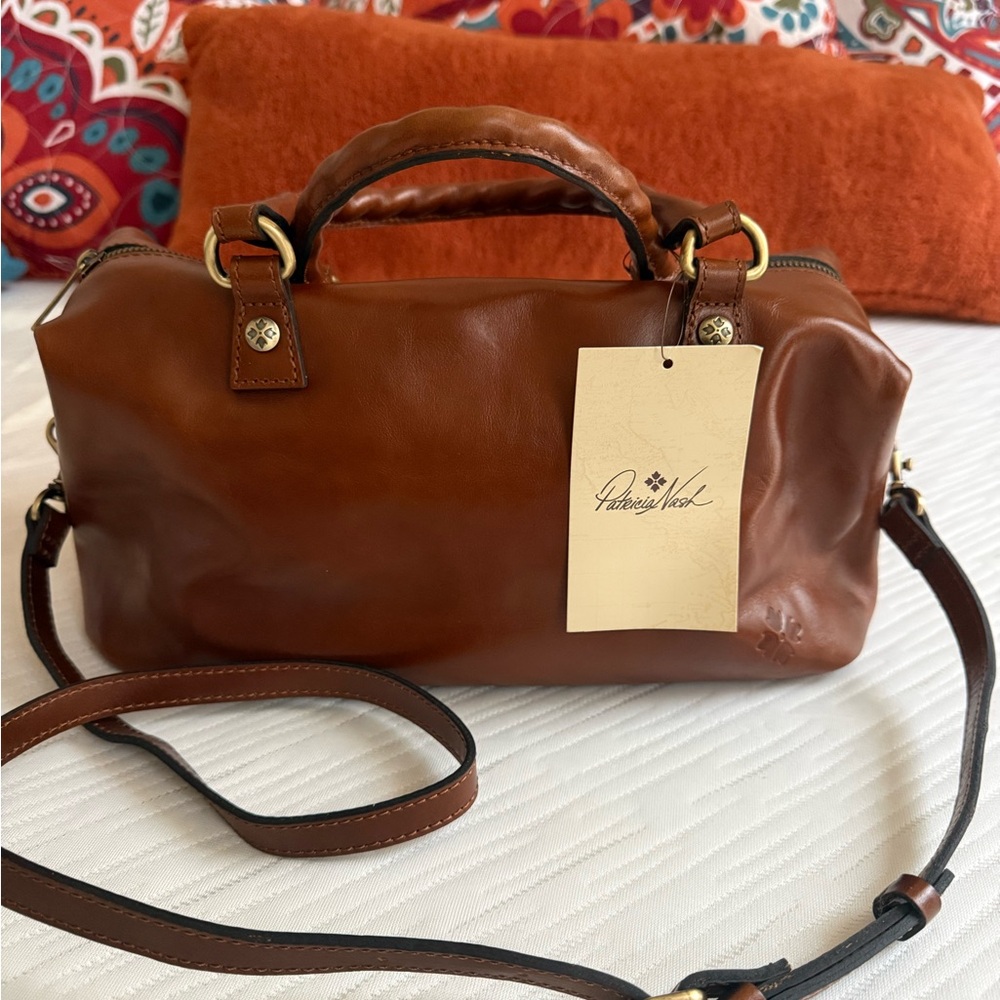 Patricia Nash Tan Leather Crossbody Bag
